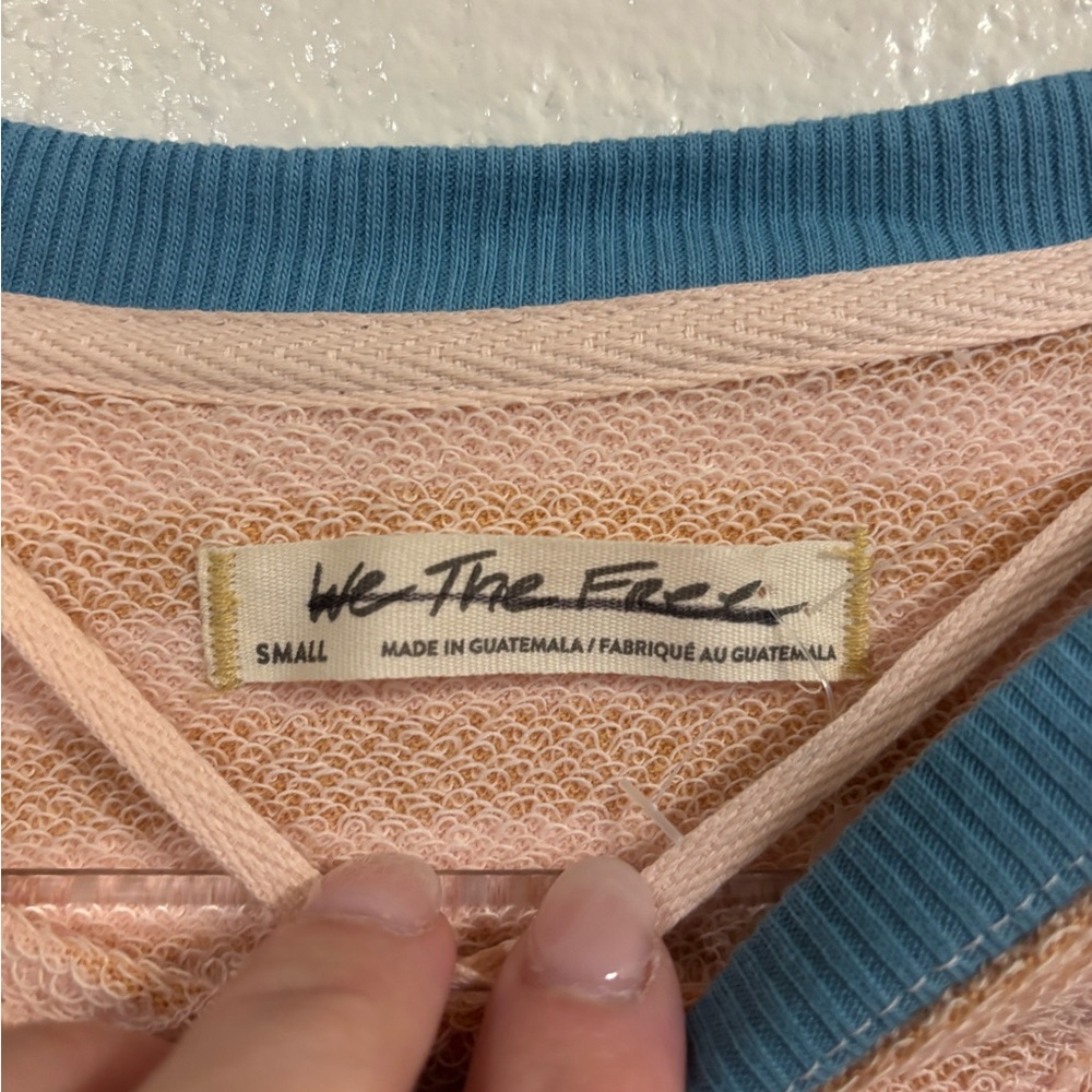 FREE PEOPLE We The Free Classic Striped Crew in Latte Combo NWOT - Picture 5 of 7